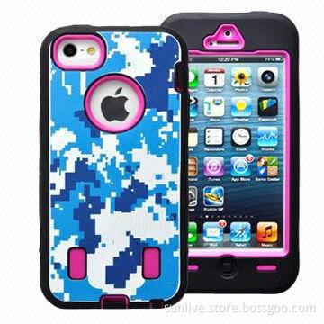 Silicone Case for iPhone 5, with 3-in-1 Design